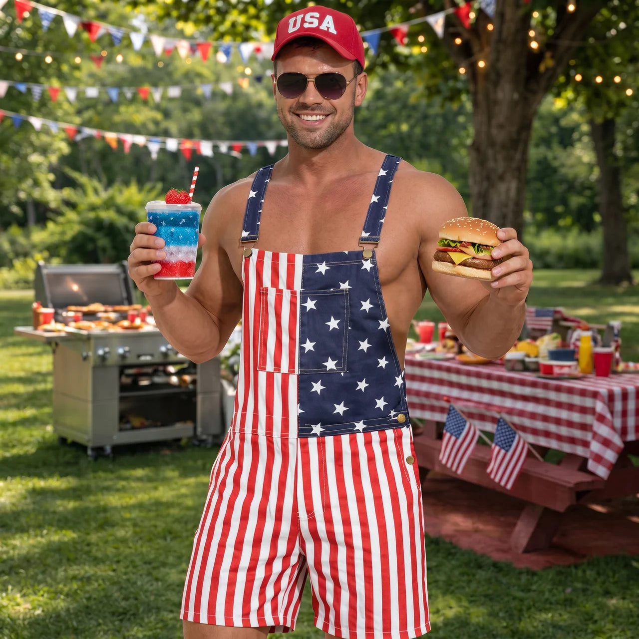 The All American Flag Overalls
